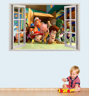 Toy Story Buzz Woody 3D Window Wall Sticker Decal J720