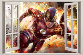 The Flash Super Hero 3D Window Wall Sticker Decal J813