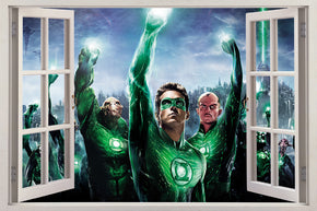 Green Lantern Super Hero 3D Window Wall Sticker Decal J842