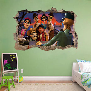 Coco Disney 3D Smashed Broken Decal Wall Sticker J979