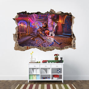 Coco Disney 3D Smashed Broken Decal Wall Sticker J980