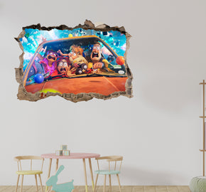 The Mitchells Vs. The Machines 3D Smashed Broken Decal Wall Sticker JS128
