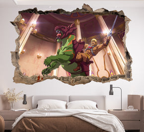 Masters Of The Universe 3D Smashed Hole Illusion Decal Wall Sticker JS25