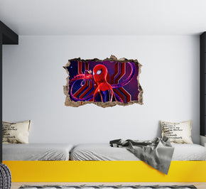 Spiderman No Way Home 3D Smashed Broken Decal Wall Sticker JS46