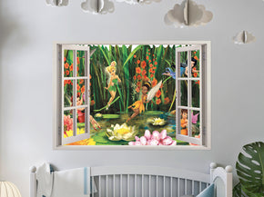 Tinkerbell Fairies 3D Window View Wall Sticker Decal JW01