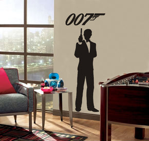 James Bond Secret Agent Wall Sticker Decal Stencil Silhouette ST88