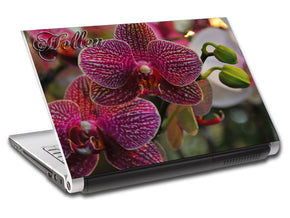Flowers Personalized LAPTOP Skin Vinyl Decal L06