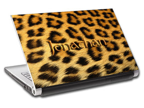 Leopard Pattern Personalized LAPTOP Skin Vinyl Decal L09