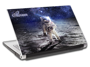 Astronaute espace lune personnalisé ordinateur portable peau vinyle autocollant L182