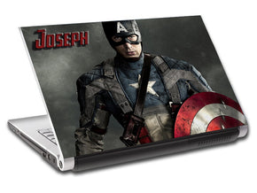 Captain America Super Heroes Personalized LAPTOP Skin Vinyl Decal L206