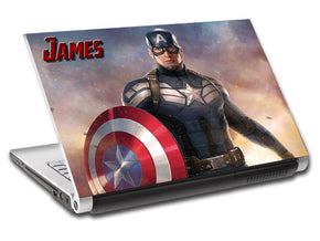 Captain America Super Heroes Personalized LAPTOP Skin Vinyl Decal L207