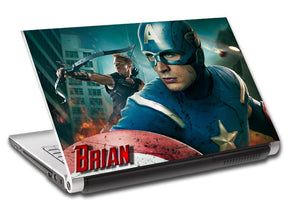 Captain America Super Heroes Personnalisé LAPTOP Skin Vinyl Decal L208