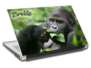 Gorilla Monkey Personalized LAPTOP Skin Vinyl Decal L214