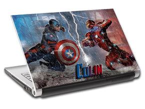 Captain America Civil War Personalized LAPTOP Skin Vinyl Decal L228