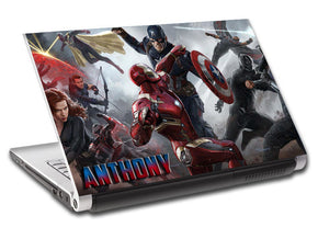 Captain America Civil War personnalisé ordinateur portable peau vinyle autocollant L229