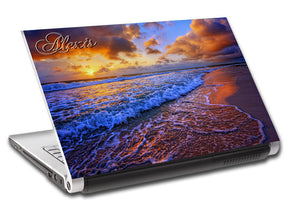 Exotic Beach Sunset Personalized LAPTOP Skin Vinyl Decal L244