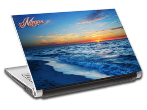 Exotic Beach Sunset Personalized LAPTOP Skin Vinyl Decal L245