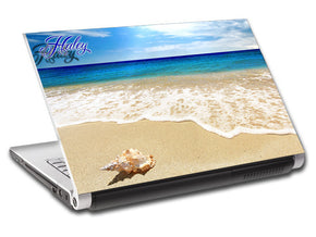 Exotic Beach Waves Personalized LAPTOP Skin Vinyl Decal L247