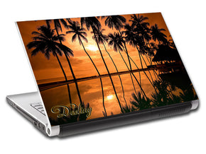 Hawaii Sunset Trees Personalized LAPTOP Skin Vinyl Decal L254