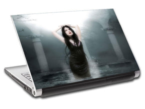 Gothic Girl Personalized LAPTOP Skin Vinyl Decal L25