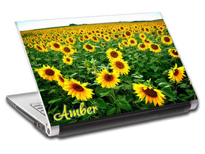 Sun flower Field Personalized LAPTOP Skin Vinyl Decal L271