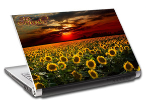 Fleur de soleil coucher de soleil personnalisé ordinateur portable peau vinyle autocollant L272
