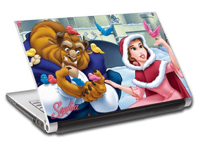 Beauty & The Beast Personalized LAPTOP Skin Vinyl Decal L279
