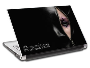 Leather Zipper Personalized LAPTOP Skin Vinyl Decal L27