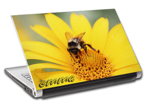 Bee Flower Personalized LAPTOP Skin Vinyl Decal L318