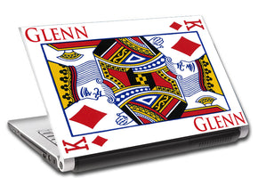 King Card Personalized LAPTOP Skin Vinyl Decal L33