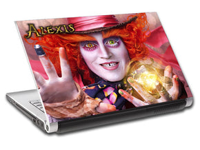 Mad Hatter Personalized LAPTOP Skin Vinyl Decal L363