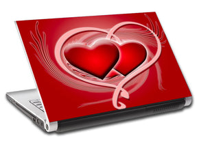 Hearts Personalized LAPTOP Skin Vinyl Decal L39