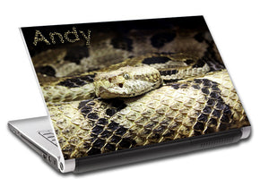Rattlesnake Snake Personalized LAPTOP Skin Vinyl Decal L434