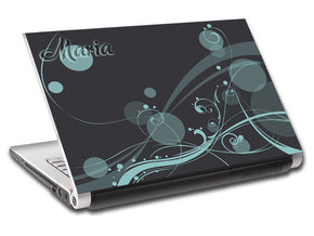 SWIRLS Personalized LAPTOP Skin Vinyl Decal L44