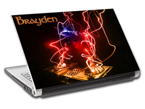 Abstract DJ Personalized LAPTOP Skin Vinyl Decal L49