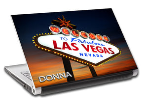 Las Vegas Landscape Personalized LAPTOP Skin Vinyl Decal L531