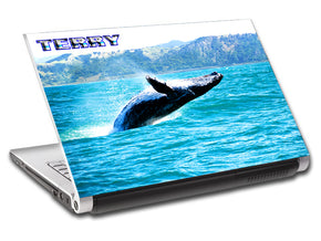 Humpback Whale Ocean Personalized LAPTOP Skin Vinyl Decal L556