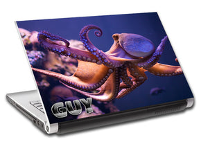 Octopus Deep Ocean Personalized LAPTOP Skin Vinyl Decal L557