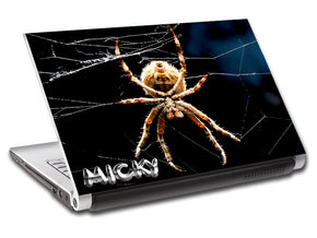 Spider Web Personalized LAPTOP Skin Vinyl Decal L558