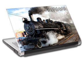 Black Train Personalized LAPTOP Skin Vinyl Decal L55