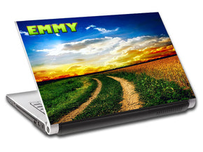 Country Road Sunset Personalized LAPTOP Skin Vinyl Decal L567