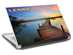 Bridge Over Water Personalized LAPTOP Skin Vinyl Decal L578