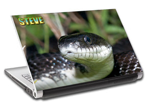 Black Mamba Snake personnalisé ordinateur portable peau vinyle autocollant L580