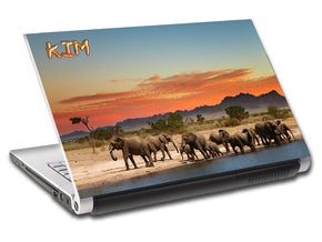 Éléphants ordinateur portable personnalisé Skin Vinyl Decal L583