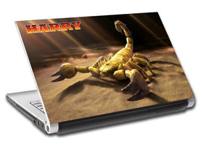 Yellow Scorpion Personalized LAPTOP Skin Vinyl Decal L584