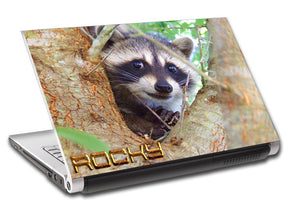 Raccoon Personalized LAPTOP Skin Vinyl Decal L608