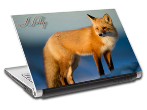 Fox Personalized LAPTOP Skin Vinyl Decal L663