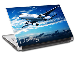 Airplane Aircraft Personalized LAPTOP Skin Vinyl Decal L671