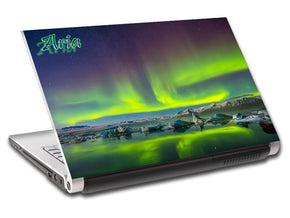 Aurora Borealis Northern Lights personnalisé ordinateur portable peau vinyle autocollant L689