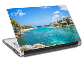 Exotic Beach Personalized LAPTOP Skin Vinyl Decal L691